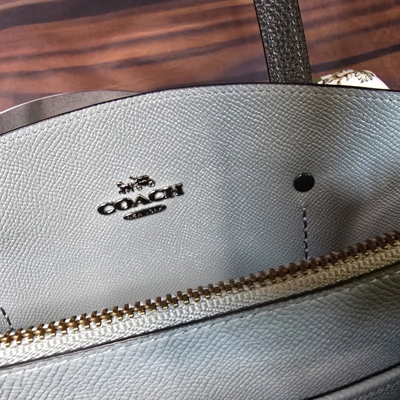 Coach Forest Green Tote with Scarf and Horse Charm - Picture 10 of 13